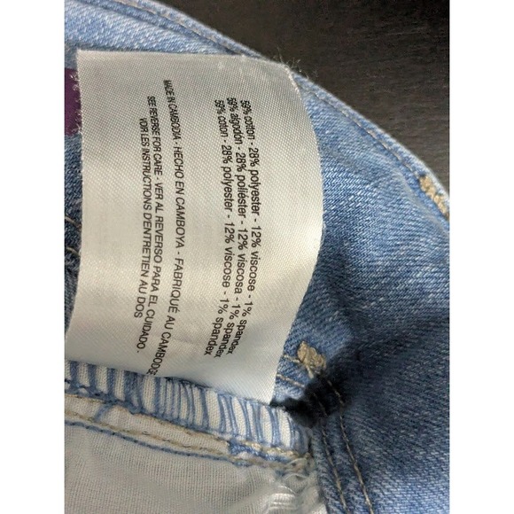 Gloria Vanderbilt Women's Size 8 Light Wash Wide Leg Cropped Jeans Denim Pants - Picture 10 of 11